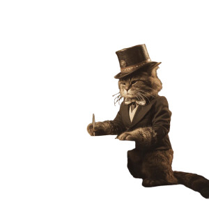 Cat In Suit V3 Vinyl Car Decal Sticker – Waterproof & UV-Resistant 8"