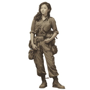 Resistance Woman Uniform Vinyl Car Decal Sticker – Waterproof & UV-Resistant 8" Resistance Woman Uniform Vinyl Car Decal Sticker – Waterproof & UV-Resistant 8"