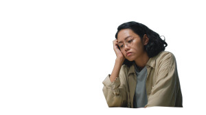 Frustrated Office Worker V5 Vinyl Car Decal Sticker – Waterproof & UV-Resistant 8"