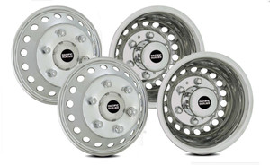 Upgrade your wheels | Pacific Dualies Wheel Simulator Set | Fits 16 Inch - 6 Lug | Polished Stainless Steel