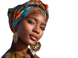 African Woman Beach V2 Vinyl Car Decal Sticker – Waterproof & UV-Resistant 8"