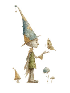 Mushroom Elf Conversation Vinyl Car Decal Sticker – Waterproof & UV-Resistant 8"