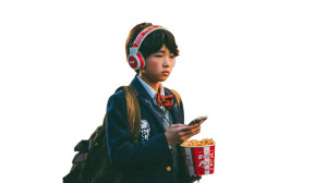 Schoolboy With Headphones Vinyl Car Decal Sticker – Waterproof & UV-Resistant 8"