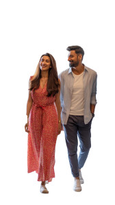 Modern Indian Couple Vinyl Car Decal Sticker – Waterproof & UV-Resistant 8"