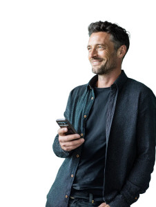 Smiling Professional Man Vinyl Car Decal Sticker – Waterproof & UV-Resistant 8"