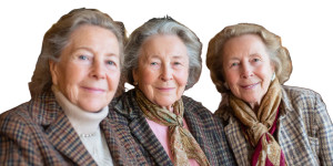 Elderly Triplet Sisters Vinyl Car Decal Sticker – Waterproof & UV-Resistant 8"