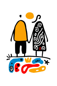 Hand In Hand Vinyl Car Decal Sticker – Waterproof & UV-Resistant 8"