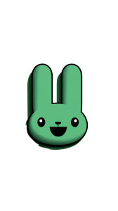 Smiling Rabbit Icon Vinyl Car Decal Sticker – Waterproof & UV-Resistant 8"