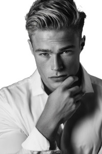 Blonde Male Model Vinyl Car Decal Sticker – Waterproof & UV-Resistant 8"