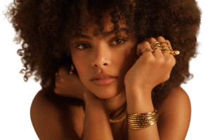 Jewelry Model Afro Vinyl Car Decal Sticker – Waterproof & UV-Resistant 8"