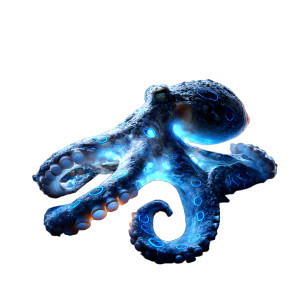 Blue-Ringed Octopus Vinyl Car Decal Sticker – Waterproof & UV-Resistant 8"