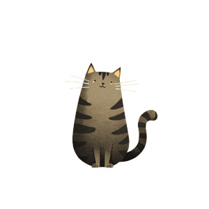 Tabby Cat Art V4 Vinyl Car Decal Sticker – Waterproof & UV-Resistant 8"