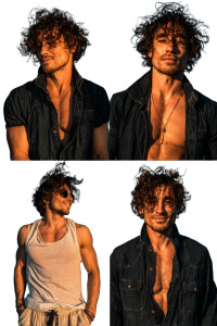 Mediterranean Man Poses Vinyl Car Decal Sticker – Waterproof & UV-Resistant 8"