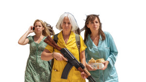 Angry Elderly Trio Vinyl Car Decal Sticker – Waterproof & UV-Resistant 8"