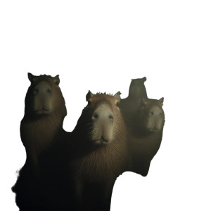 Mysterious Capybaras Vinyl Car Decal Sticker – Waterproof & UV-Resistant 8"