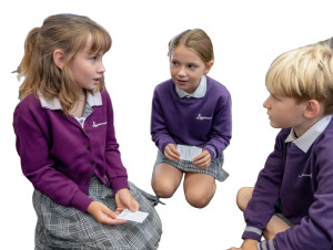 Engaged School Children Vinyl Car Decal Sticker – Waterproof & UV-Resistant 8"