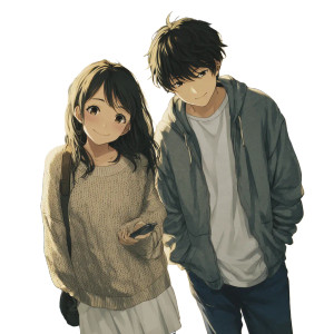 Anime Couple Strolling Vinyl Car Decal Sticker – Waterproof & UV-Resistant 8" Anime Couple Strolling Vinyl Car Decal Sticker – Waterproof & UV-Resistant 8"