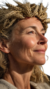 Barley Crown Woman Vinyl Car Decal Sticker – Waterproof & UV-Resistant 8"