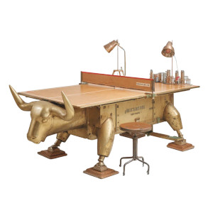 Ping Pong Bull Vinyl Car Decal Sticker – Waterproof & UV-Resistant 8"