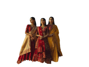 Indian Ladies Posing Vinyl Car Decal Sticker – Waterproof & UV-Resistant 8"