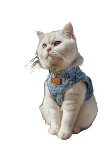 Vested British Shorthair Vinyl Car Decal Sticker – Waterproof & UV-Resistant 8"