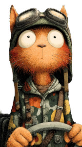 Ginger Cat Soldier Vinyl Car Decal Sticker – Waterproof & UV-Resistant 8"