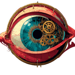 Mechanical Eyeball V2 Vinyl Car Decal Sticker – Waterproof & UV-Resistant 8"