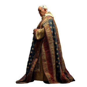 Patriotic Pope Vinyl Car Decal Sticker – Waterproof & UV-Resistant 8"