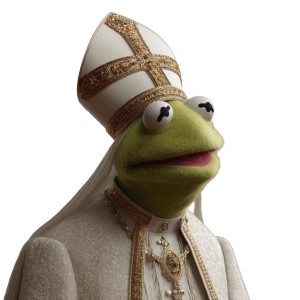 Kermit As Pope Vinyl Car Decal Sticker – Waterproof & UV-Resistant 8"