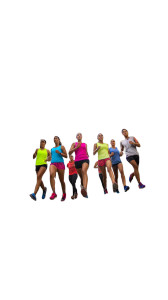 Diverse Women Runners Vinyl Car Decal Sticker – Waterproof & UV-Resistant 8"