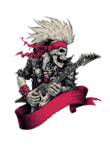 Metal Skull Guitarist Vinyl Car Decal Sticker – Waterproof & UV-Resistant 8" Metal Skull Guitarist Vinyl Car Decal Sticker – Waterproof & UV-Resistant 8"