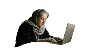Elderly Iranian Student Vinyl Car Decal Sticker – Waterproof & UV-Resistant 8"