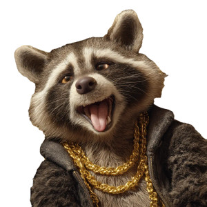 Gangster Raccoon Rapper Vinyl Car Decal Sticker – Waterproof & UV-Resistant 8"