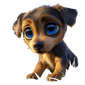 Tiny Kawaii Puppy Vinyl Car Decal Sticker – Waterproof & UV-Resistant 8"