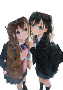 Anime School Friends V2 Vinyl Car Decal Sticker – Waterproof & UV-Resistant 8"