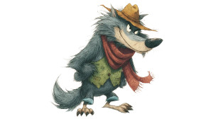 Sly Wolf Character Vinyl Car Decal Sticker – Waterproof & UV-Resistant 8"