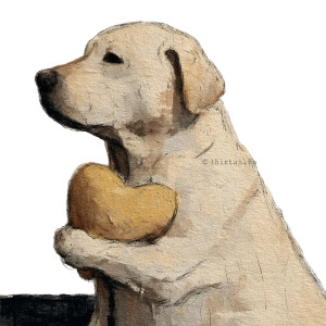 Cute Labrador Heart Vinyl Car Decal Sticker – Waterproof & UV-Resistant 8"