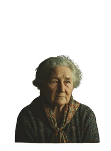 Old Woman Portrait V6 Vinyl Car Decal Sticker – Waterproof & UV-Resistant 8"