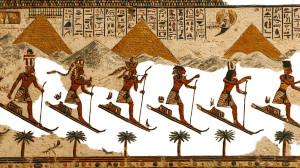 Egyptian Gods Sand Skiing Vinyl Car Decal Sticker – Waterproof & UV-Resistant 8"