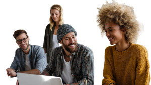 Diverse Team Brainstorming Vinyl Car Decal Sticker – Waterproof & UV-Resistant 8"