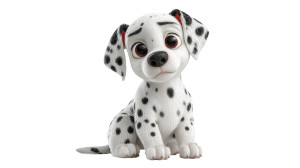 Baby Dalmatian Puppy Vinyl Car Decal Sticker – Waterproof & UV-Resistant 8"
