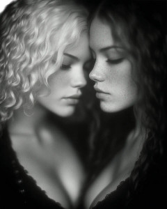 Long Hair Duo Vinyl Car Decal Sticker – Waterproof & UV-Resistant 8"