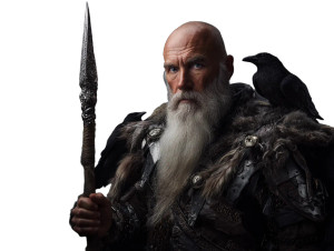 Odin Portrait V7 Vinyl Car Decal Sticker – Waterproof & UV-Resistant 8"