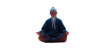 Meditating Asian Man Vinyl Car Decal Sticker – Waterproof & UV-Resistant 8"