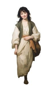 Shepherdess In Field Vinyl Car Decal Sticker – Waterproof & UV-Resistant 8"