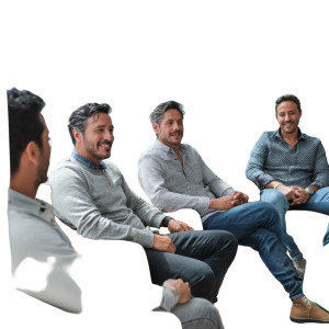 Handsome Men Talking Vinyl Car Decal Sticker – Waterproof & UV-Resistant 8"