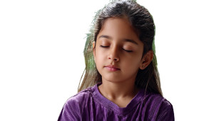 Meditating Indian Girl Vinyl Car Decal Sticker – Waterproof & UV-Resistant 8"