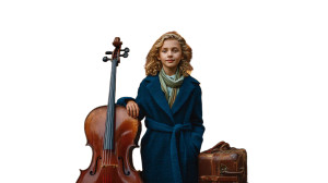 Girl With Cello Vinyl Car Decal Sticker – Waterproof & UV-Resistant 8"