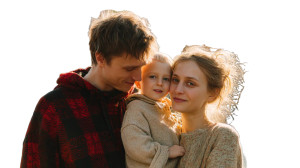 Happy Family Portrait V11 Vinyl Car Decal Sticker – Waterproof & UV-Resistant 8"