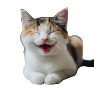 Happy Cat V6 Vinyl Car Decal Sticker – Waterproof & UV-Resistant 8"